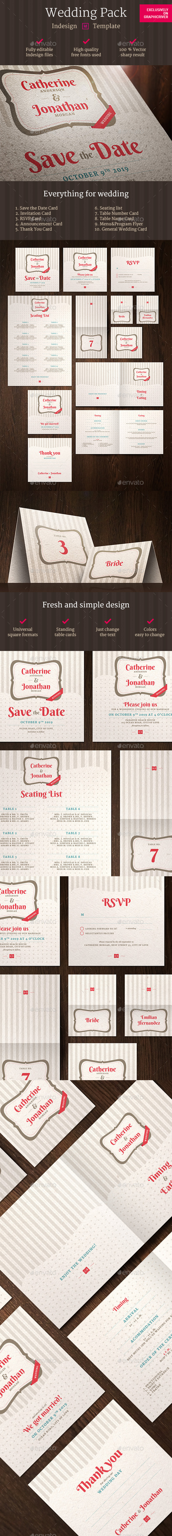 GraphicRiver Wedding Pack Indesign Template 9084051 GraphicRiver Wedding Pack Indesign Template 9084051