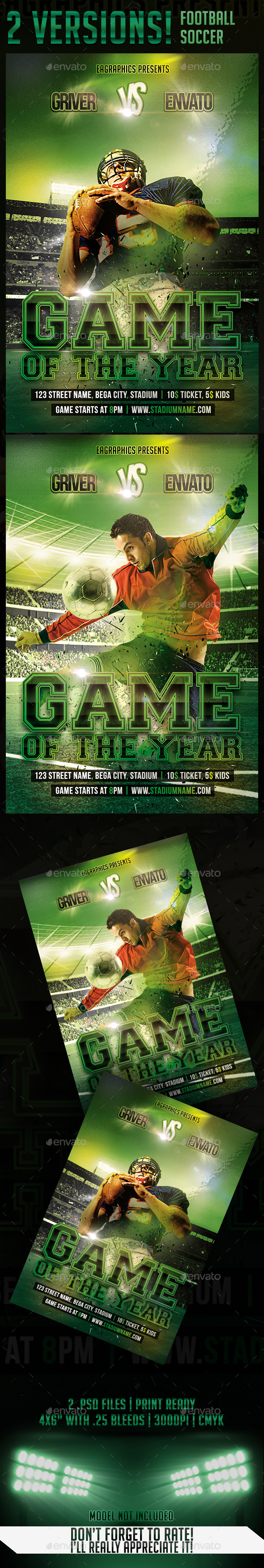 GraphicRiver Game Of The Year FootBall and Soccer 9085561 GraphicRiver Game Of The Year FootBall and Soccer 9085561