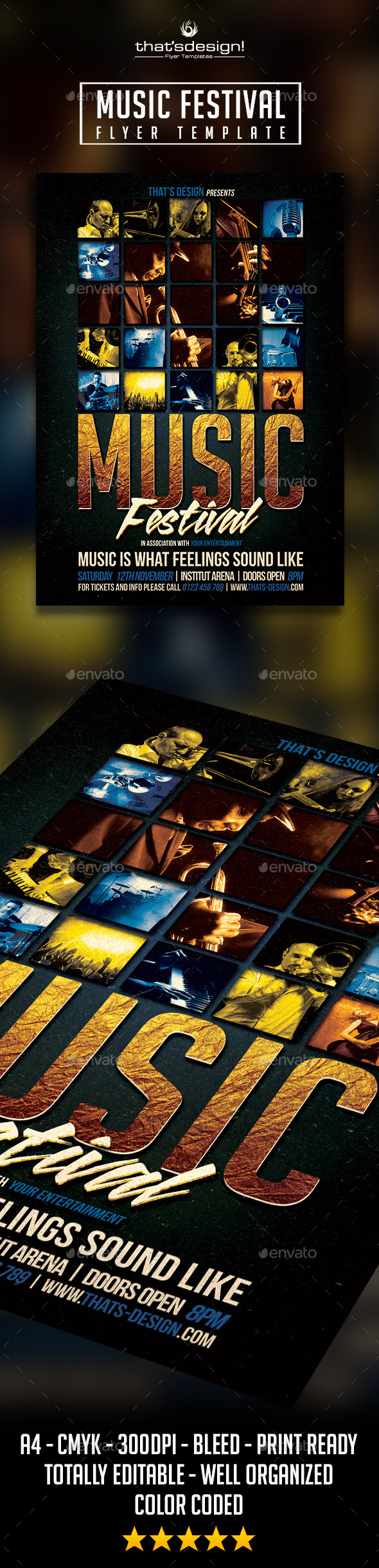 GraphicRiver Music Festival Flyer Template 9085893 GraphicRiver Music Festival Flyer Template 9085893