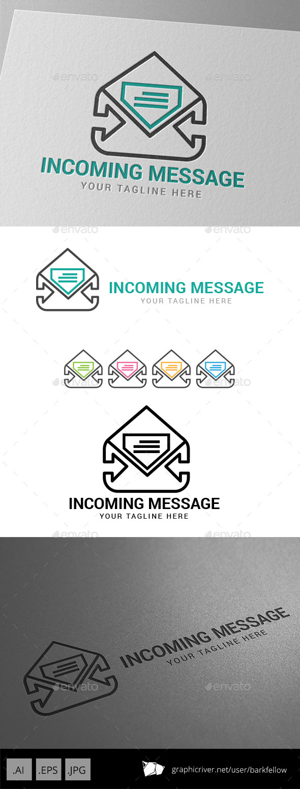 GraphicRiver Incoming Message Logo 9086042 GraphicRiver Incoming Message Logo 9086042