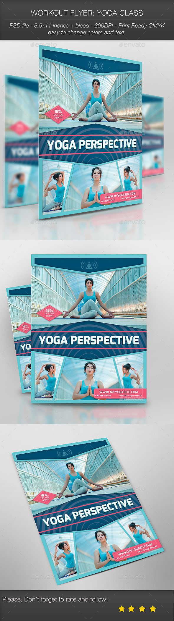 GraphicRiver Workout Flyer Yoga Class 9086069 GraphicRiver Workout Flyer Yoga Class 9086069