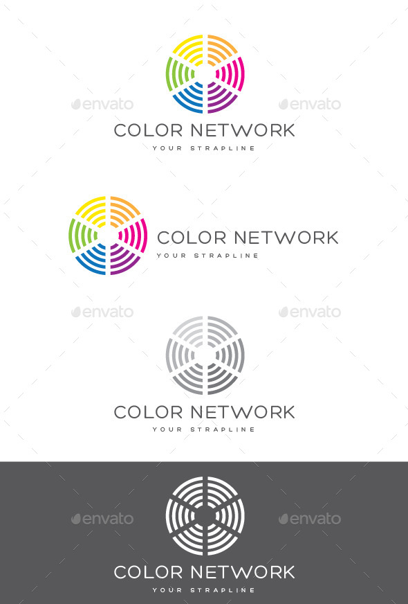 GraphicRiver Color Network Logo 9089073 GraphicRiver Color Network Logo 9089073