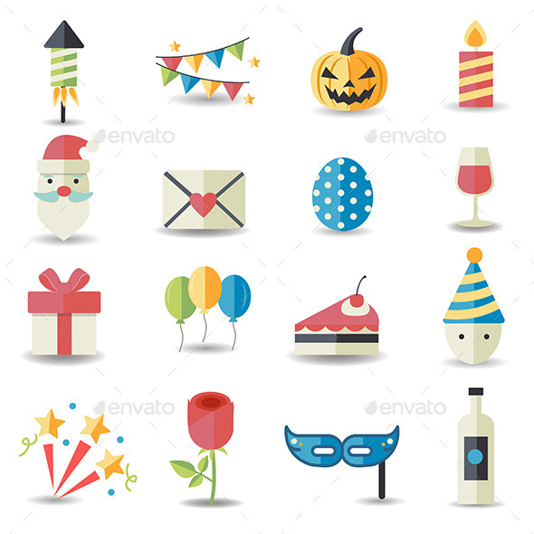 GraphicRiver Celebration and Party Icons 9089078 GraphicRiver Celebration and Party Icons 9089078
