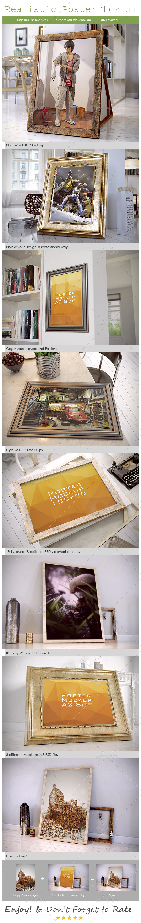 GraphicRiver Realistic Poster Mockup 9085907 GraphicRiver Realistic Poster Mockup 9085907