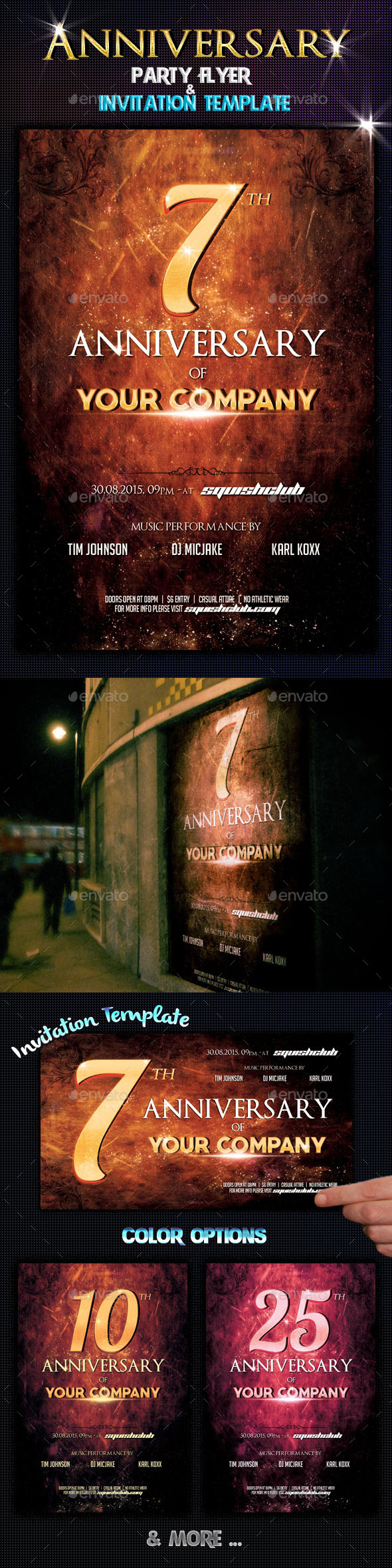 GraphicRiver Anniversary Party Flyer & Invitation 9023287 GraphicRiver Anniversary Party Flyer & Invitation 9023287