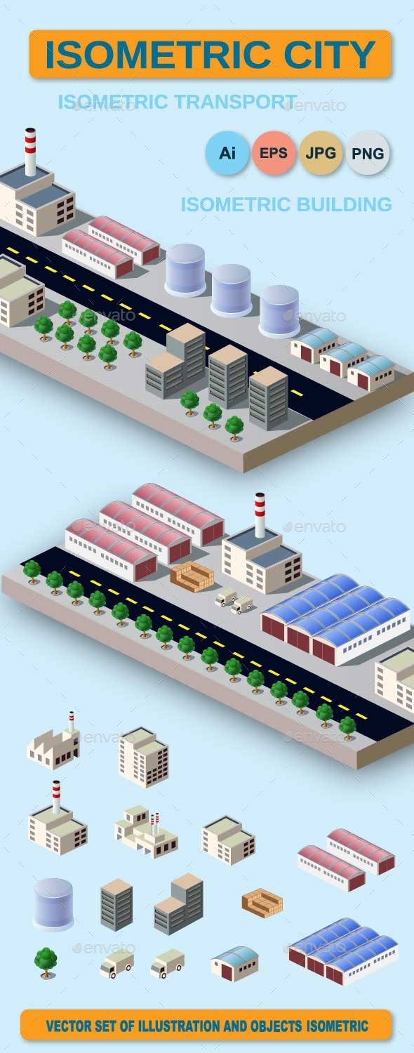 GraphicRiver Illustration with Elements of Urban and Industrial 9093830 GraphicRiver Illustration with Elements of Urban and Industrial 9093830
