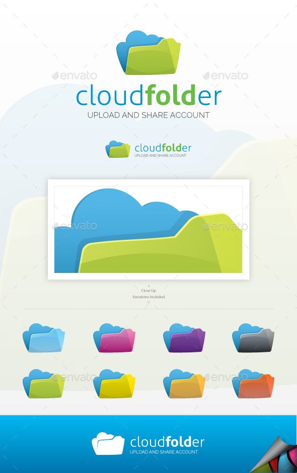 GraphicRiver Cloud Folder Logo 9093952 GraphicRiver Cloud Folder Logo 9093952