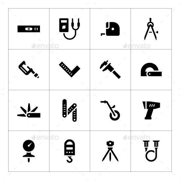 GraphicRiver Set Icons of Measuring Tools 9094353 GraphicRiver Set Icons of Measuring Tools 9094353