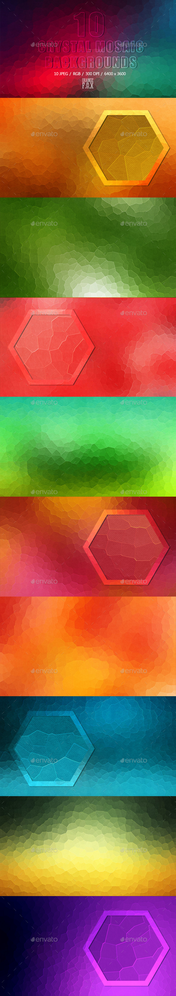 GraphicRiver 10 Crystal Mosaic Backgrounds 9095875 GraphicRiver 10 Crystal Mosaic Backgrounds 9095875