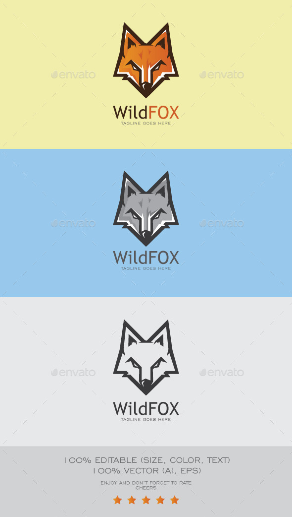 Wild Fox Logo Mascot