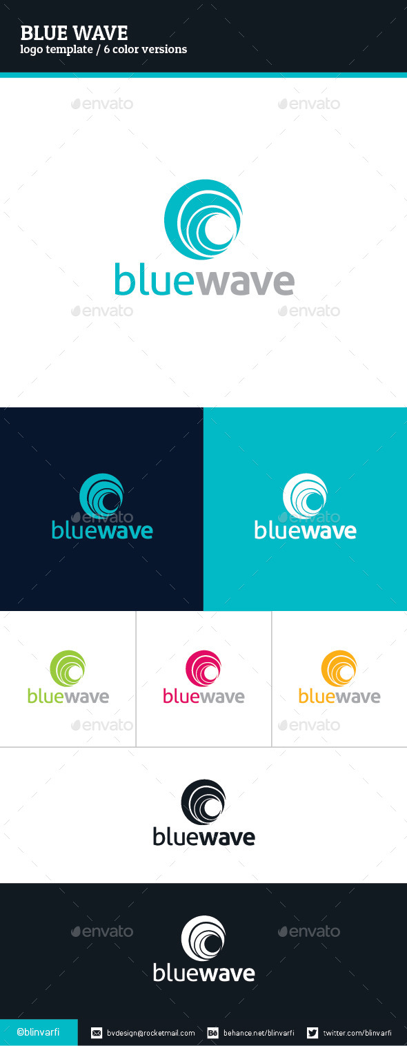Blue Wave Logo Template - Symbols Logo Templates