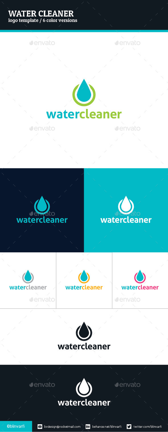 Water Cleaner Logo Template - Symbols Logo Templates