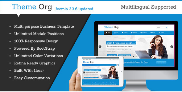 Theme-Org - Responsive Multi-Purpose Joomla Theme