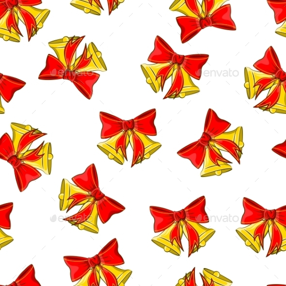 Christmas Bells Vector Seamless Pattern (Christmas)