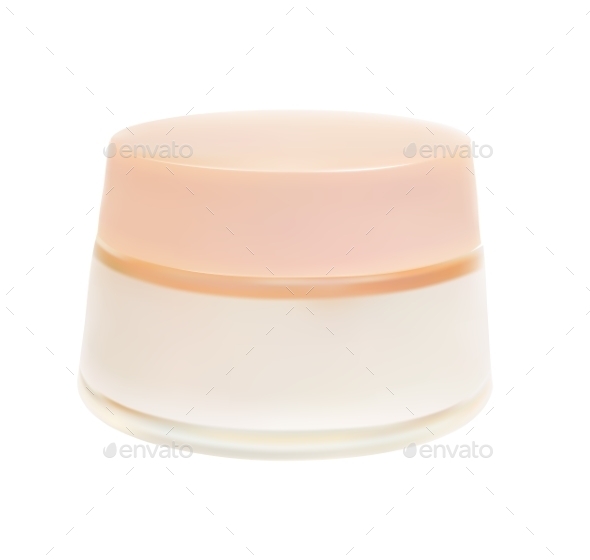 Face Cream Isolated on White Background Vector Ill (Objects)