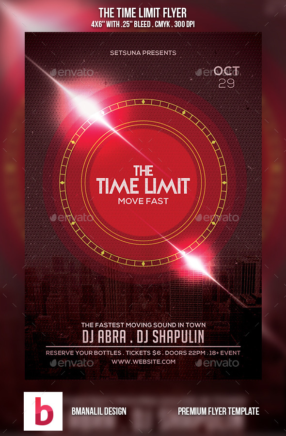 The Time Limit Flyer (Clubs & Parties)