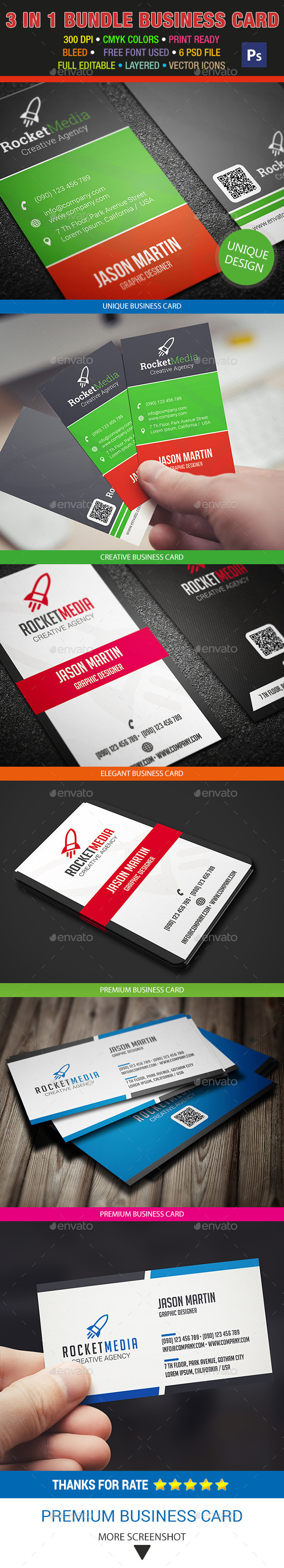 GraphicRiver 3 in 1 Elegant Business Card Bundle 22 9098656 GraphicRiver 3 in 1 Elegant Business Card Bundle 22 9098656