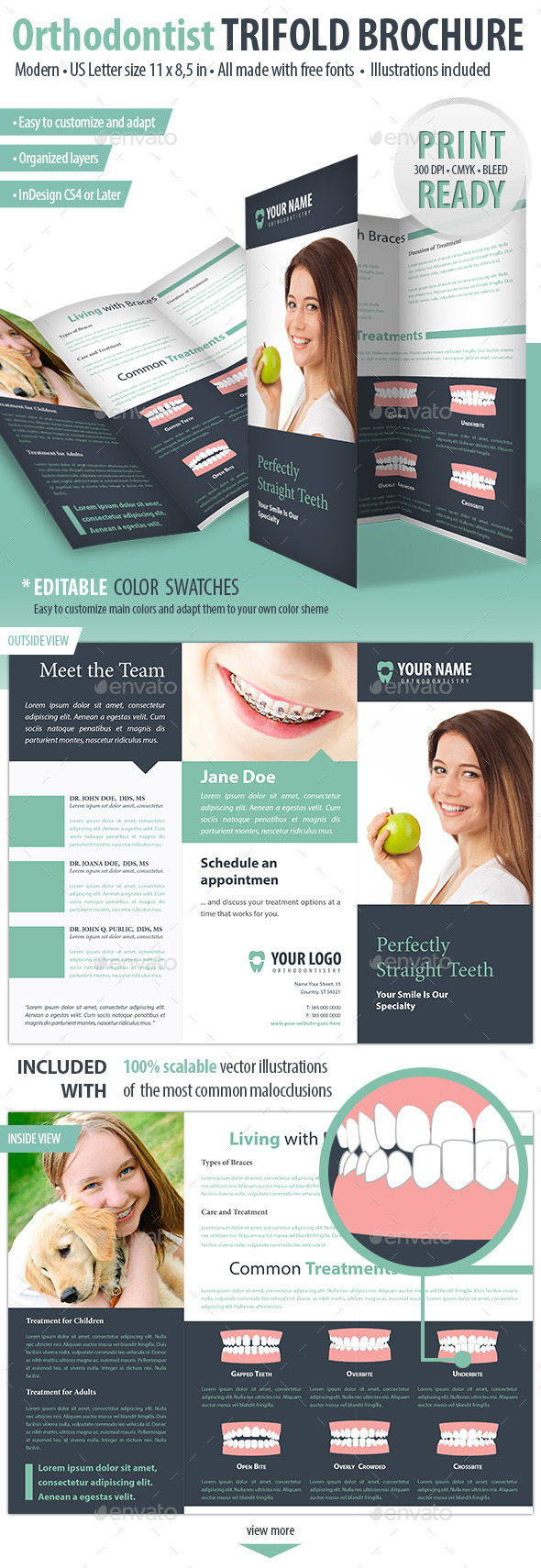 GraphicRiver Orthodontist Dental Trifold Brochure 9099140 GraphicRiver Orthodontist Dental Trifold Brochure 9099140