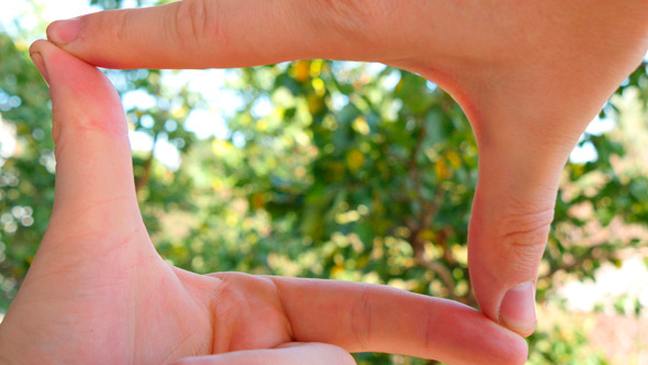 Hands Join Together To Make Finger Framing Hands Join Together To Make Finger Framing