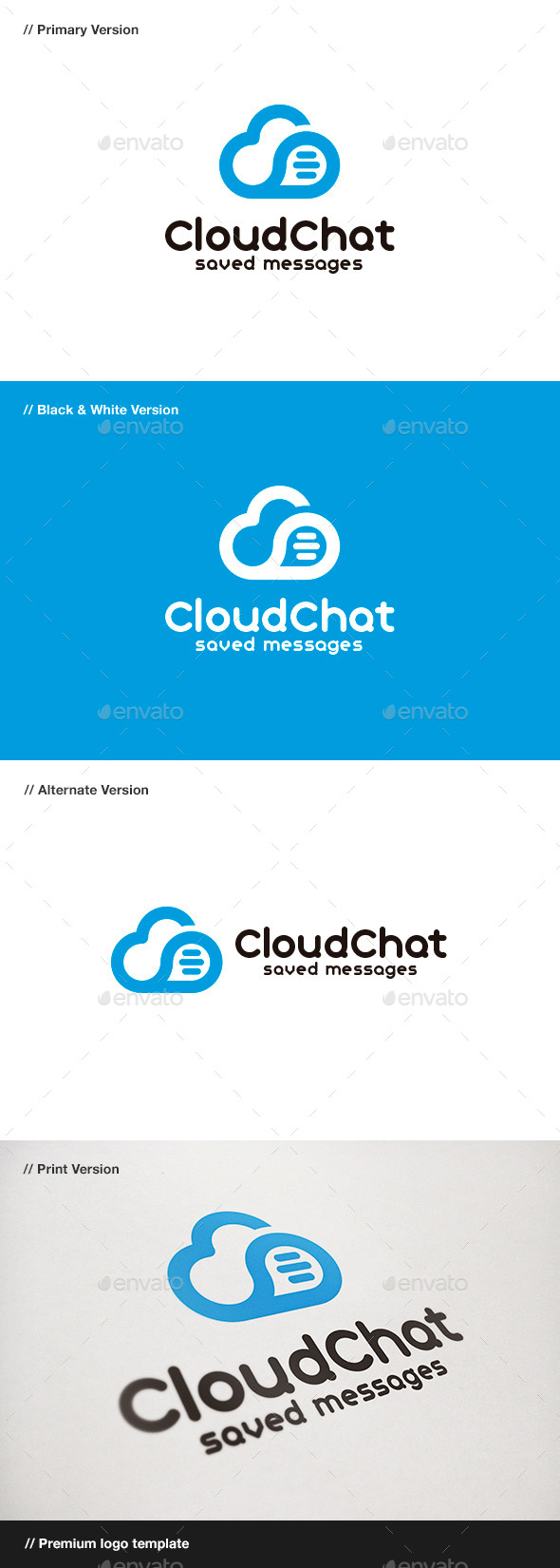 GraphicRiver Cloud Chat Logo 9102498 GraphicRiver Cloud Chat Logo 9102498