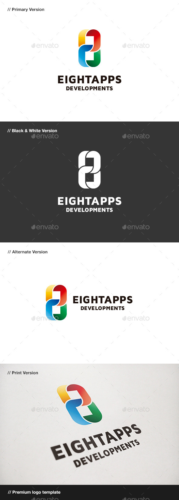GraphicRiver Eight Apps Number 8 Logo 9102863 GraphicRiver Eight Apps Number 8 Logo 9102863