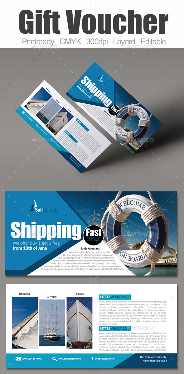 GraphicRiver Freight & Boat Sailing Gift Voucher 9103742 GraphicRiver Freight & Boat Sailing Gift Voucher 9103742