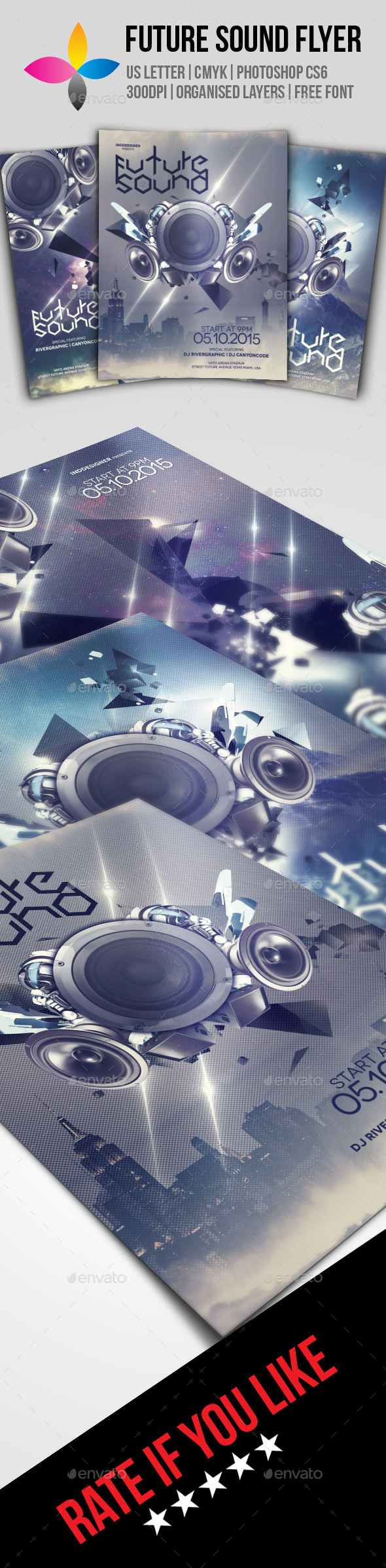 GraphicRiver Future Sound Flyer 9104875 GraphicRiver Future Sound Flyer 9104875