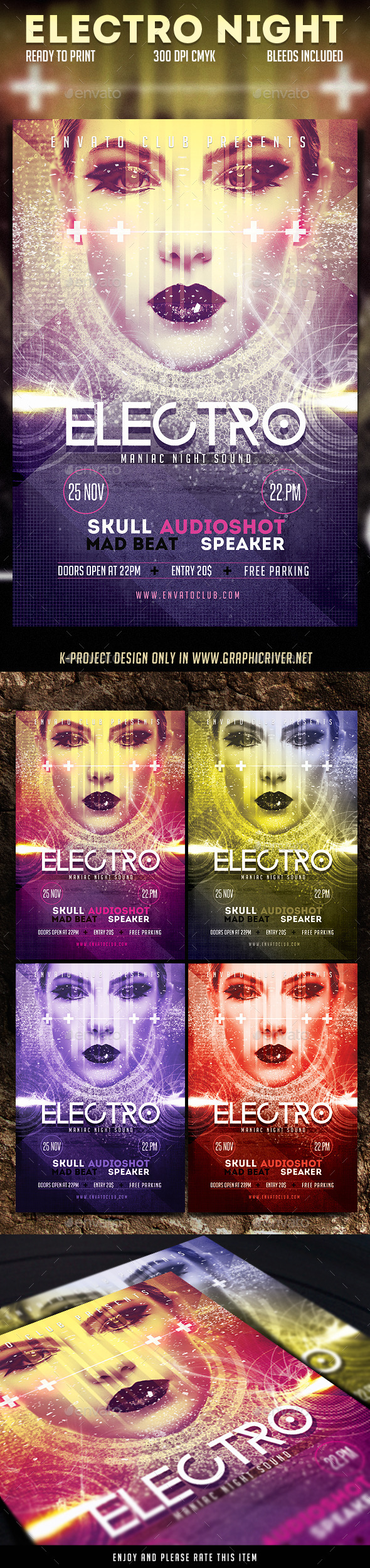 GraphicRiver Electro Night Flyer 9105450 GraphicRiver Electro Night Flyer 9105450