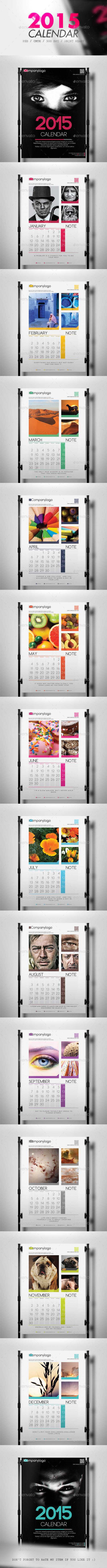 GraphicRiver Clean 2015 Calendar 9093885 GraphicRiver Clean 2015 Calendar 9093885