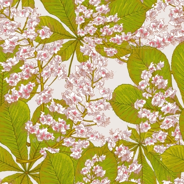 GraphicRiver Blossom Chestnut Seamless Spring Background 9105690 GraphicRiver Blossom Chestnut Seamless Spring Background 9105690