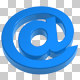 3D @ Symbol, Layered and isolated 3D @ Symbol, Layered and isolated - GraphicRiver Item for Sale