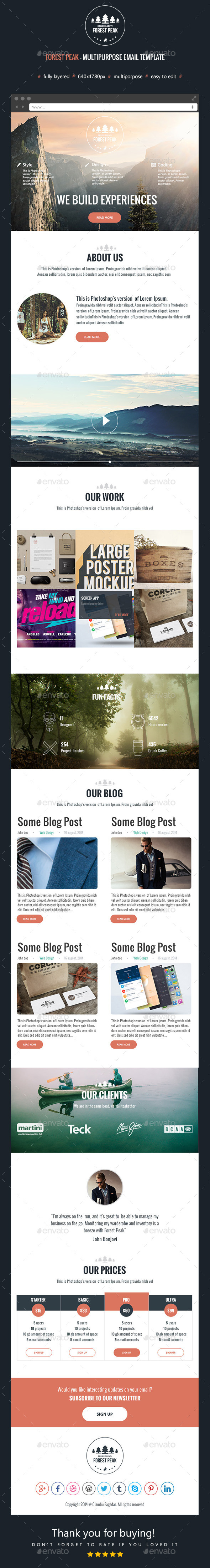 GraphicRiver Forest Peak Multipurpose Email Template 9107107 GraphicRiver Forest Peak Multipurpose Email Template 9107107