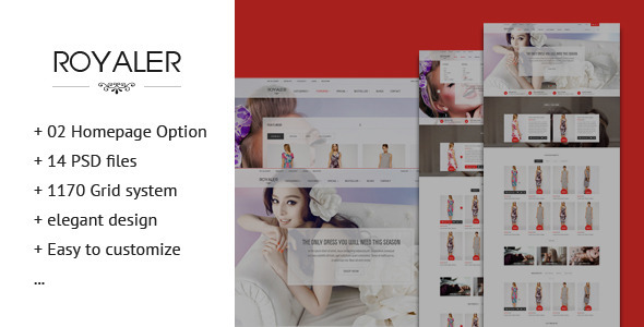 ROYALER - Ecommerce PSD Template