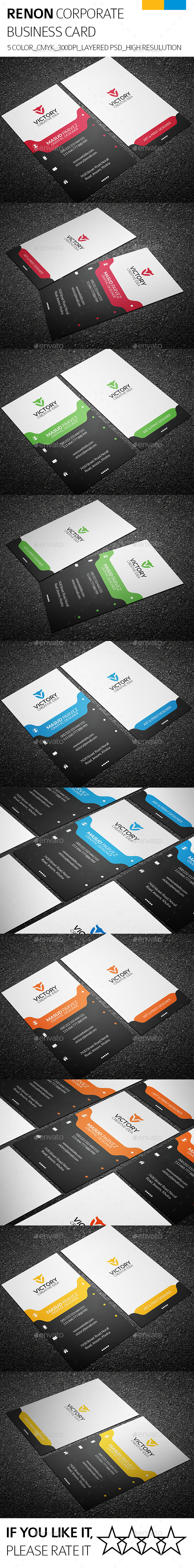 GraphicRiver Renon & Corporate Business Card 9107599 GraphicRiver Renon & Corporate Business Card 9107599