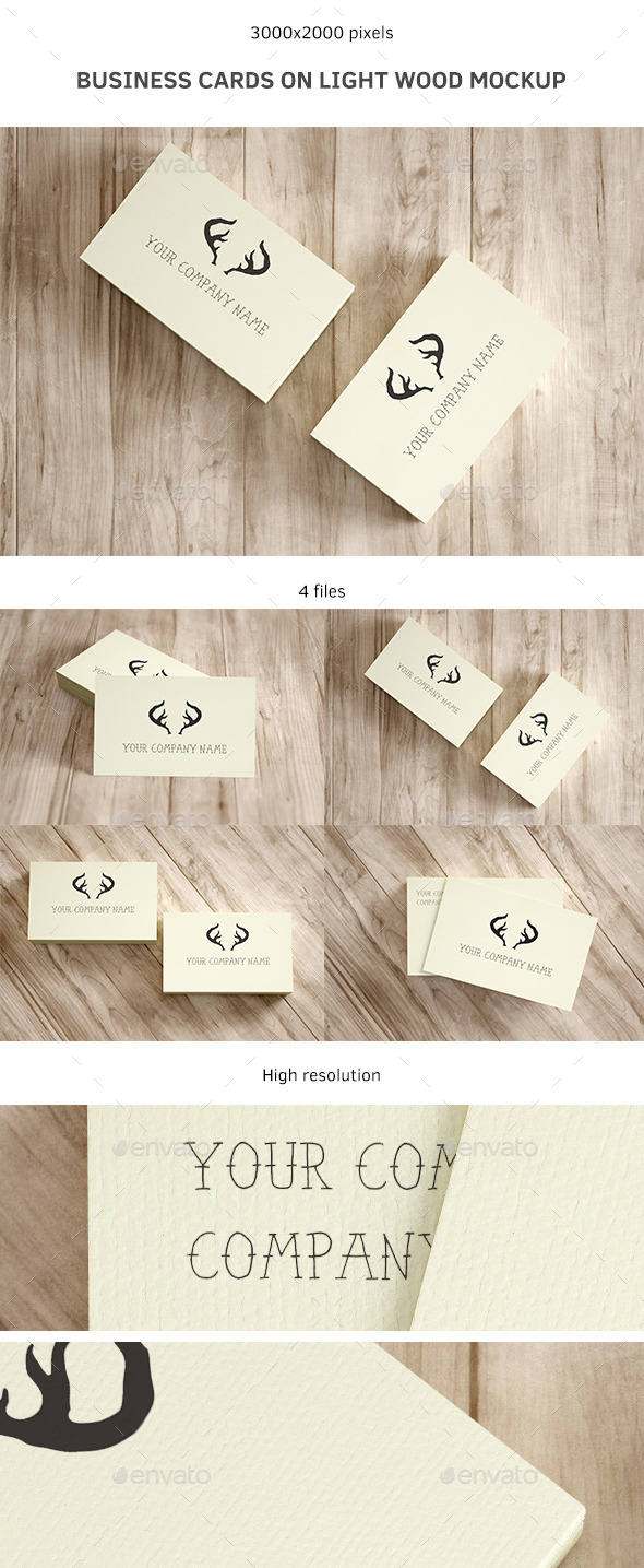 GraphicRiver Business Cards on Light Wood Mockup 9107622 GraphicRiver Business Cards on Light Wood Mockup 9107622