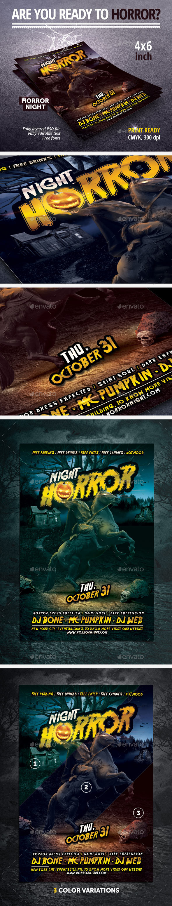 GraphicRiver Horror Night Halloween Party Flyer 9111142 GraphicRiver Horror Night Halloween Party Flyer 9111142