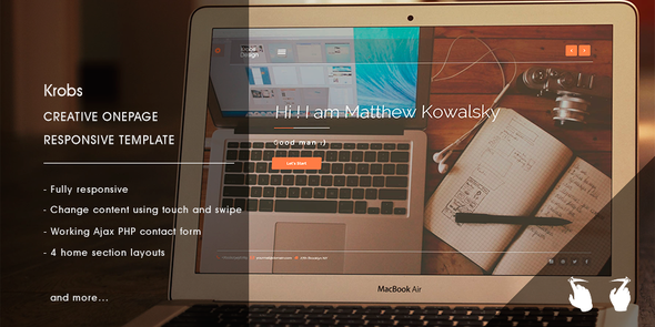 ThemeForest Krobs Personal Onepage Responsive Template 8926006 ThemeForest Krobs Personal Onepage Responsive Template 8926006