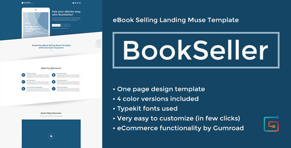 BookSeller - eBook Selling Landing Muse Template