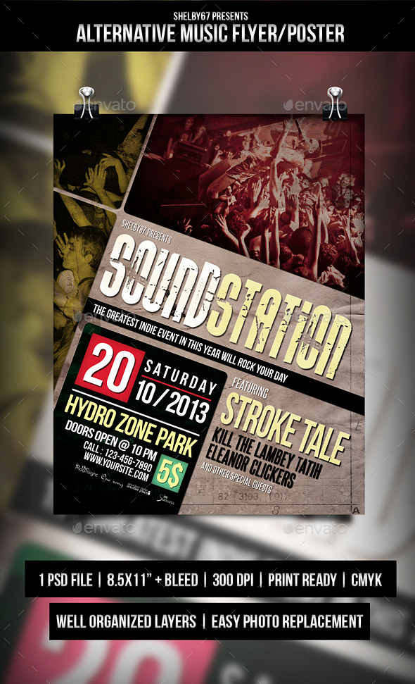 GraphicRiver Alternative Music Flyer Poster 9114834 GraphicRiver Alternative Music Flyer Poster 9114834