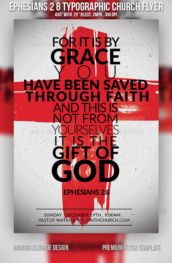 GraphicRiver Ephesians 2 8 Church Flyer 9115284 GraphicRiver Ephesians 2 8 Church Flyer 9115284