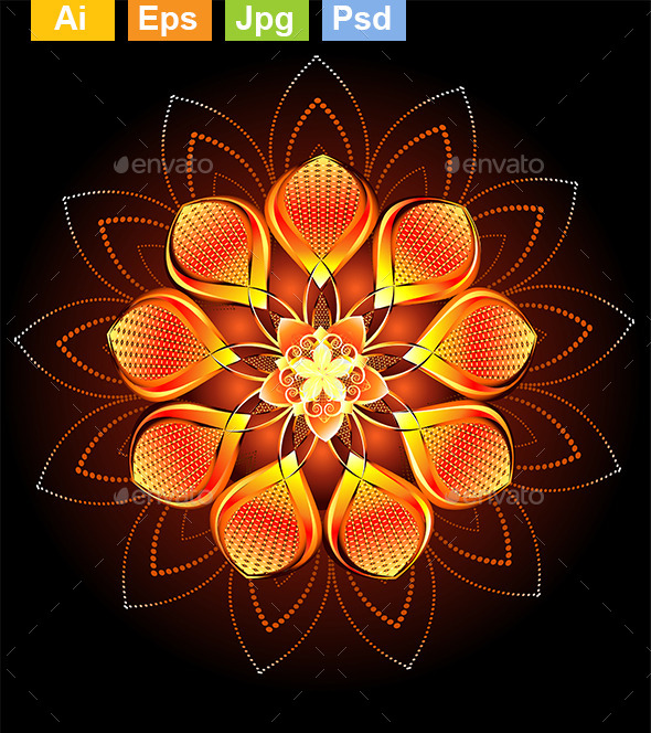 Abstract Orange Flower (Abstract)