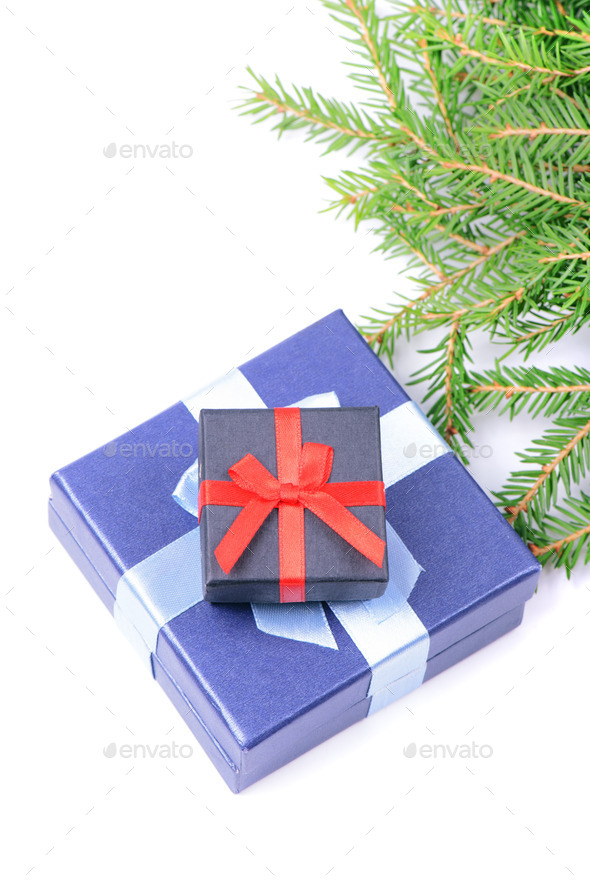 Top view on christmas gifts (Misc) Photo Download