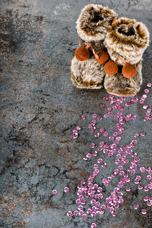 Christmas decorations - snow boots and sequins (Misc) Photo Download