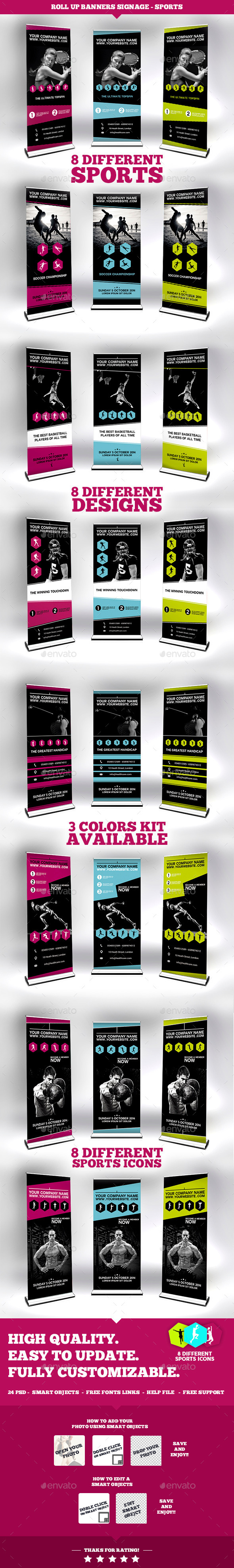 GraphicRiver Roll Up Banners Signage Sports 9093928 GraphicRiver Roll Up Banners Signage Sports 9093928