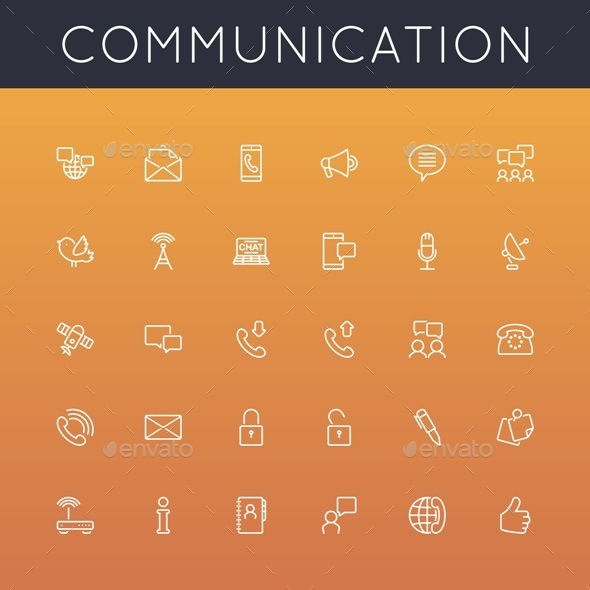 GraphicRiver Communication Line Icons 9118785 GraphicRiver Communication Line Icons 9118785