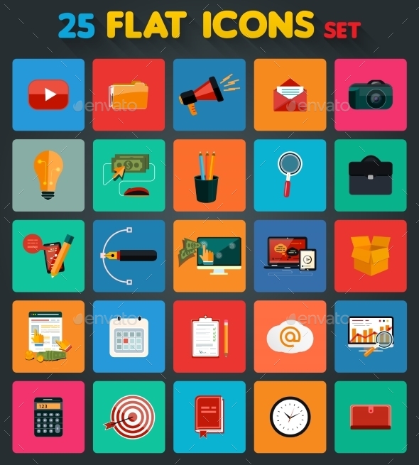 Business Items Icons Business Items Icons