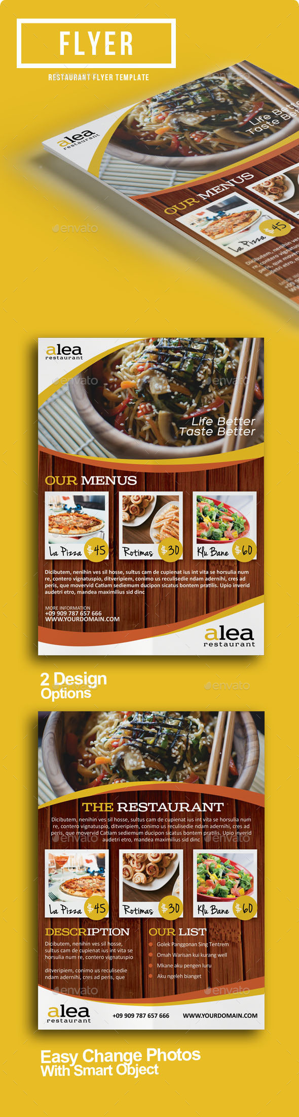 Alea Restaurant Flyer