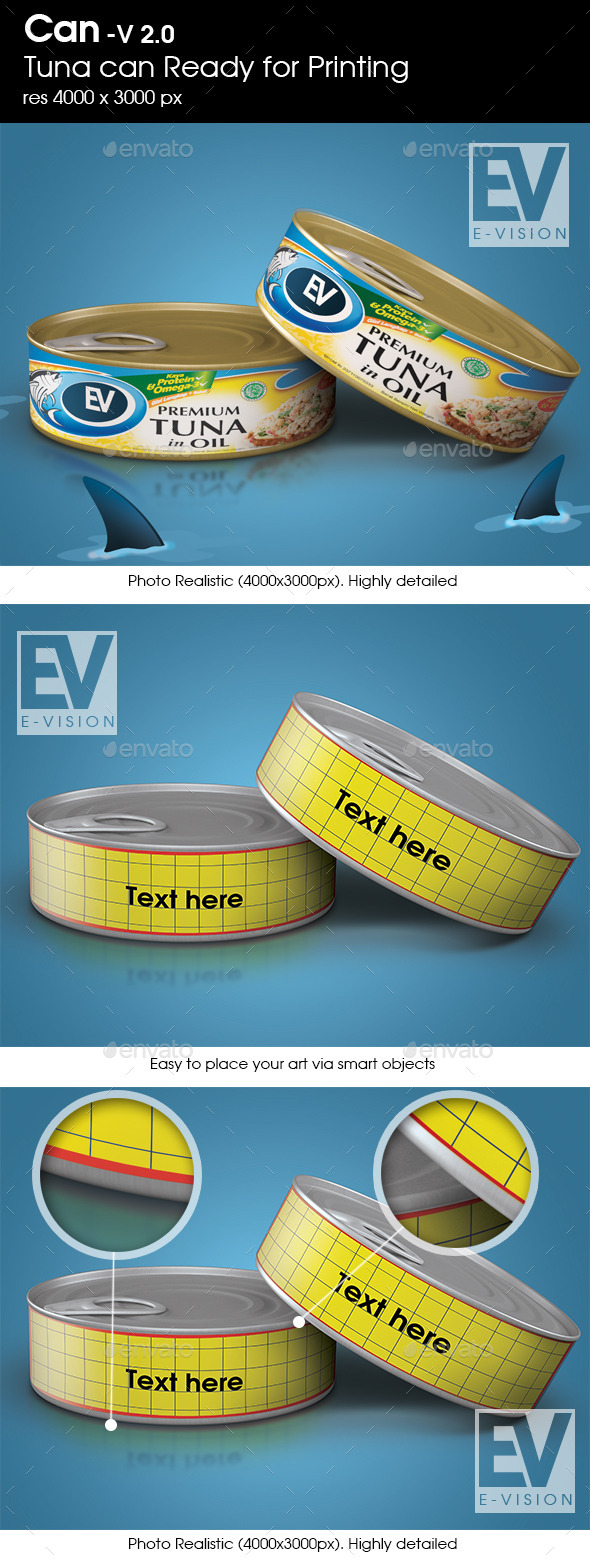 GraphicRiver Canned Tuna V 2.0 Mockup for Printing 9101858 GraphicRiver Canned Tuna V 2.0 Mockup for Printing 9101858
