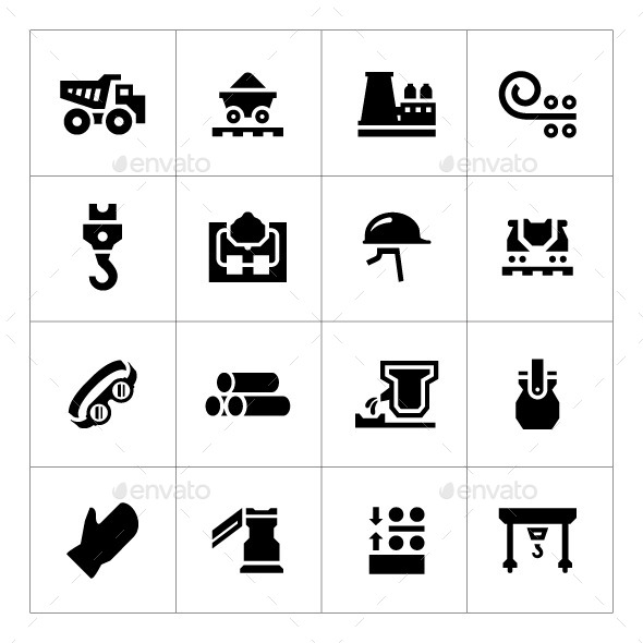 Set Icons of Metallurgy Set Icons of Metallurgy