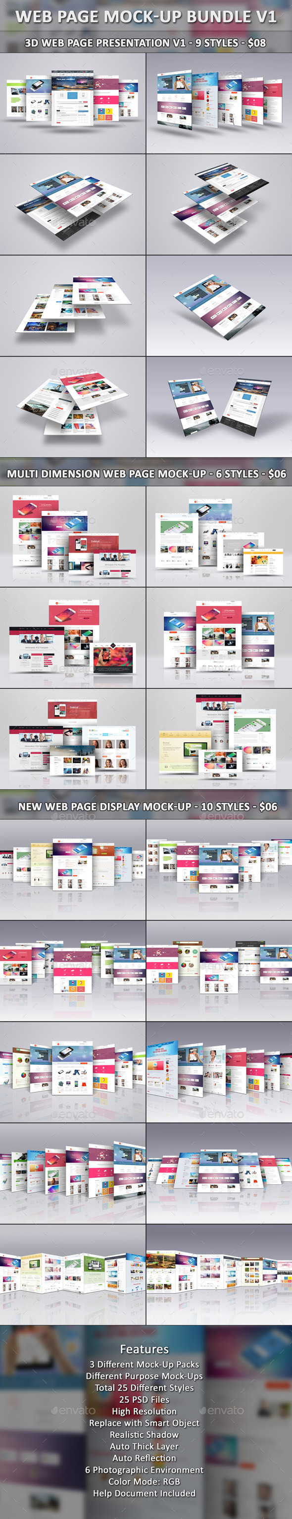Web Page Mock-Up Bundle V1 Web Page Mock-Up Bundle V1